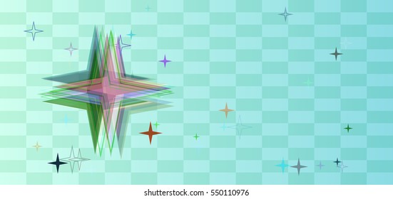 dominant star vector background above app, card at emblematic repeat