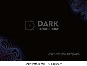 El fondo vector dominante es negro oscuro con una ligera variación de la línea de onda en la esquina. para aquellos a los que les gustan los orígenes oscuros y simples
