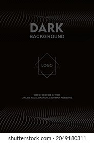 El fondo vector dominante es negro oscuro con una ligera variación de la línea de onda en la esquina. para aquellos a los que les gustan los orígenes oscuros y simples