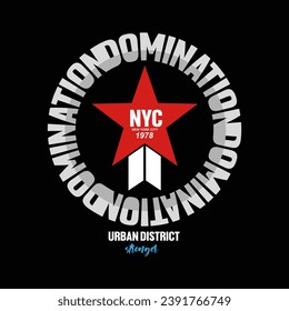  domination slogan logo text vector design