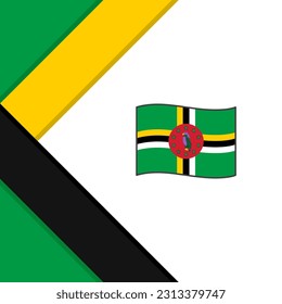 Dominica Flag Abstract Background Design Template. Dominica Independence Day Banner Social Media Post. Dominica Illustration