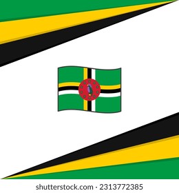 Dominica Flag Abstract Background Design Template. Dominica Independence Day Banner Social Media Post. Dominica Design