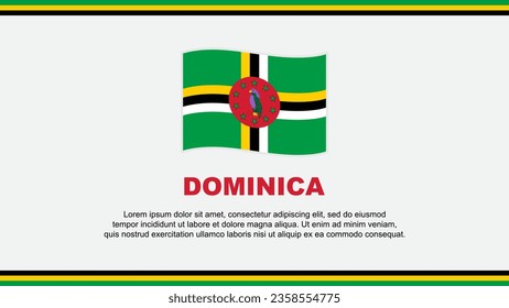 Dominica Flag Abstract Background Design Template. Dominica Independence Day Banner Social Media Vector Illustration. Dominica Design