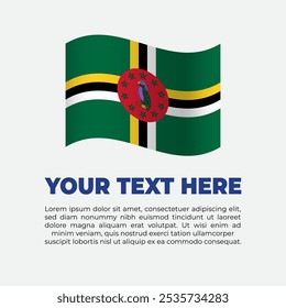 Dominica Flag Banner Background Template