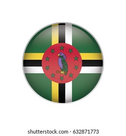 Dominica flag button