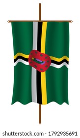 Vector de imagen de bandera de Dominica. EPS.file