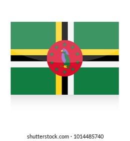 Dominica Flag Vector Icon - Illustration