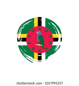 Dominica flag, vector illustration