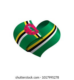 Dominica flag, vector illustration