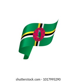 Dominica flag, vector illustration