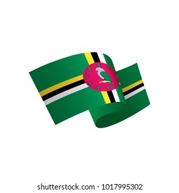 Dominica flag, vector illustration