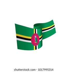 Dominica flag, vector illustration