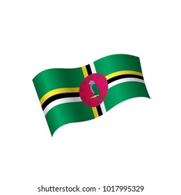 Dominica flag, vector illustration