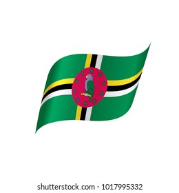 Dominica flag, vector illustration