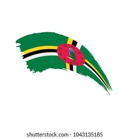Dominica flag, vector illustration