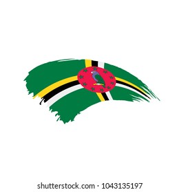 Dominica flag, vector illustration