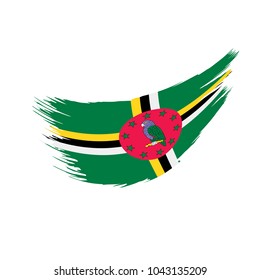 Dominica flag, vector illustration