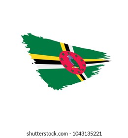 Dominica flag, vector illustration