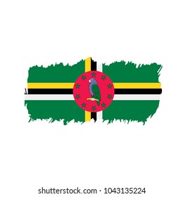 Dominica flag, vector illustration