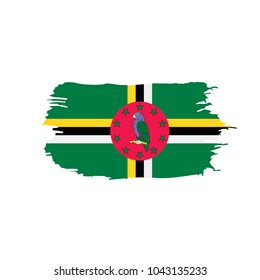 Dominica flag, vector illustration