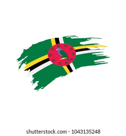 Dominica flag, vector illustration