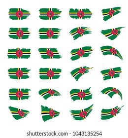 Dominica flag, vector illustration