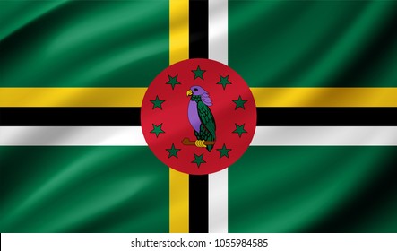 Dominica Flag in Vector Illustration
