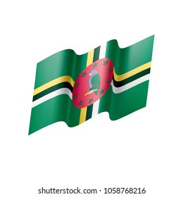 Dominica flag, vector illustration
