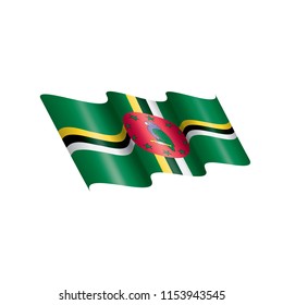 Dominica flag, vector illustration on a white background