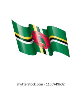Dominica flag, vector illustration on a white background