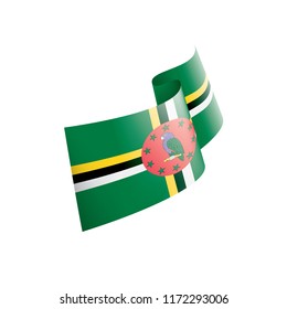 Dominica flag, vector illustration on a white background