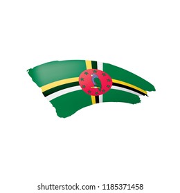 Dominica flag, vector illustration on a white background.