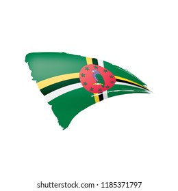 Dominica flag, vector illustration on a white background.