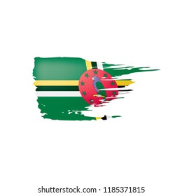 Dominica flag, vector illustration on a white background.