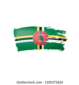 Dominica flag, vector illustration on a white background.