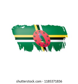 Dominica flag, vector illustration on a white background.