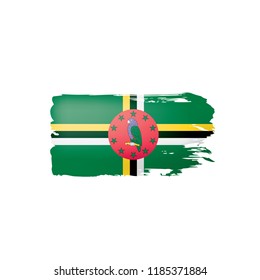 Dominica flag, vector illustration on a white background.