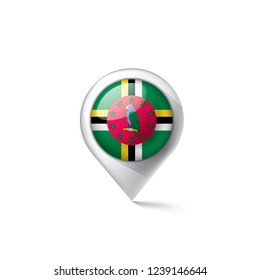 Dominica flag, vector illustration on a white background