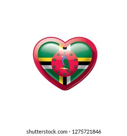 Dominica flag, vector illustration on a white background