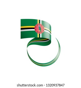 Dominica flag, vector illustration on a white background
