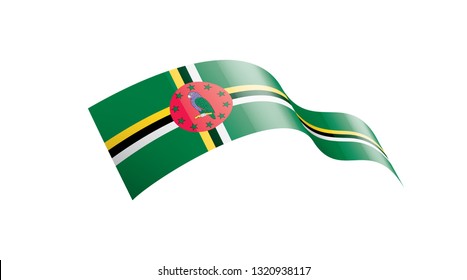 Dominica flag, vector illustration on a white background