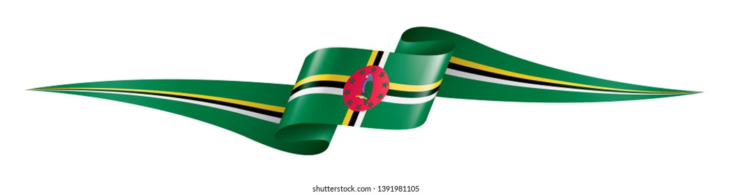 Dominica flag, vector illustration on a white background