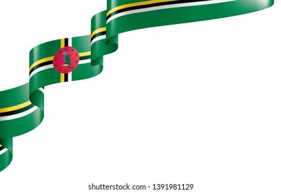 Dominica flag, vector illustration on a white background