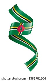 Dominica flag, vector illustration on a white background