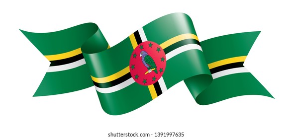 Dominica flag, vector illustration on a white background