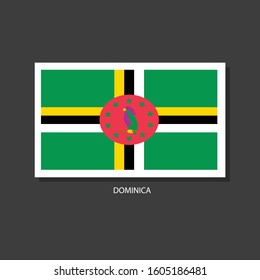 Dominica flag Vector Square Icon