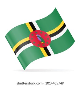 Dominica Flag Vector Waving Icon - Illustration