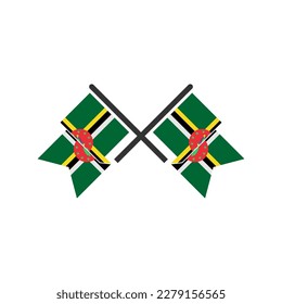 Indicadores de Dominica conjunto de iconos, símbolo del símbolo del vector del día de la independencia de Dominica