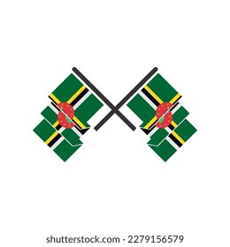 Indicadores de Dominica conjunto de iconos, símbolo del símbolo del vector del día de la independencia de Dominica