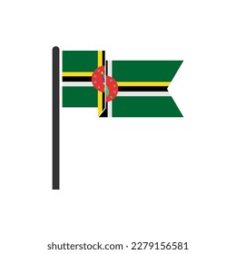 Dominica flags icon set, Dominica independence day icon set vector sign symbol